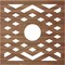 Ekena Millwork Chevron Wood Fretwork Pierced Ceiling Medallion, Walnut, 24"OD x 6 1/4"ID x 1/4"T CMWP24X24X0250CHWA - alternate 2